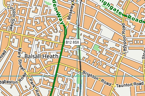 B12 8SX map - OS VectorMap District (Ordnance Survey) B12 8SX map - OS VectorMap District (Ordnance Survey)