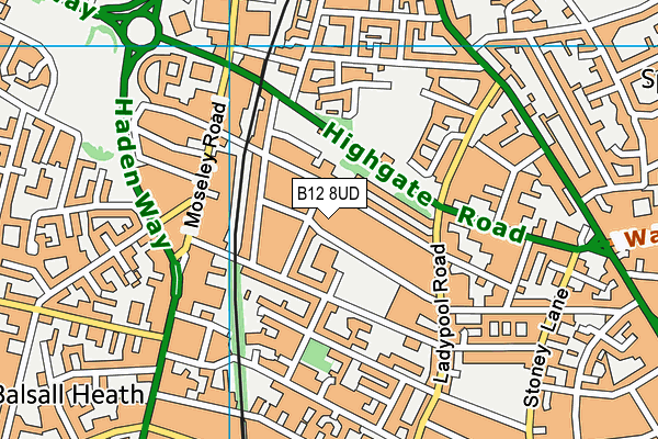 B12 8UD map - OS VectorMap District (Ordnance Survey) B12 8UD map - OS VectorMap District (Ordnance Survey)