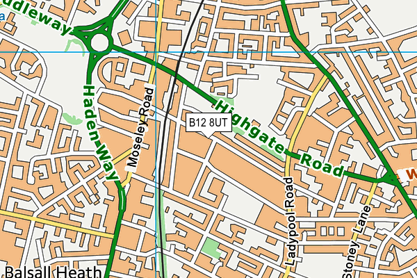 B12 8UT map - OS VectorMap District (Ordnance Survey) B12 8UT map - OS VectorMap District (Ordnance Survey)