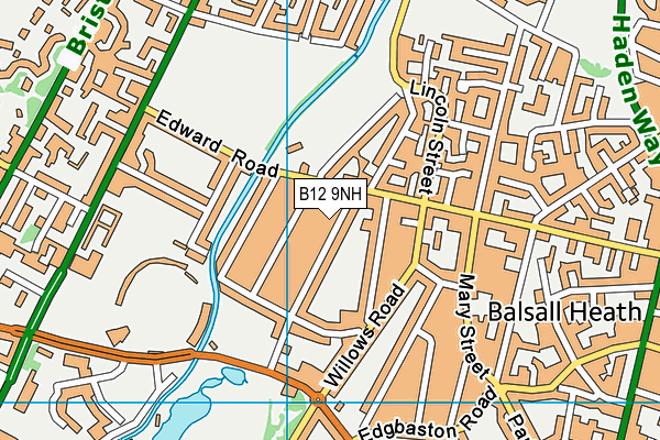 B12 9NH map - OS VectorMap District (Ordnance Survey) B12 9NH map - OS VectorMap District (Ordnance Survey)