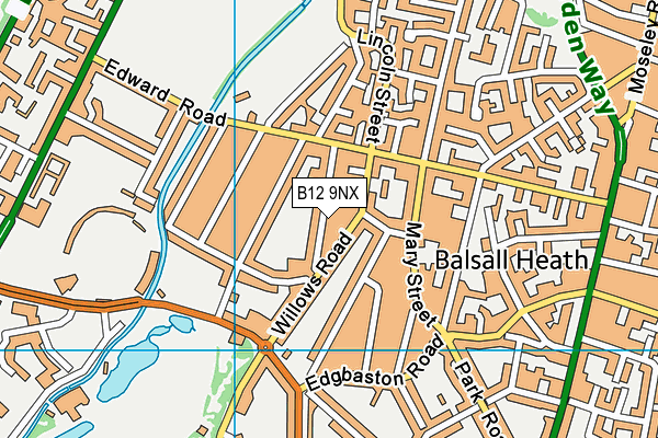 B12 9NX map - OS VectorMap District (Ordnance Survey) B12 9NX map - OS VectorMap District (Ordnance Survey)