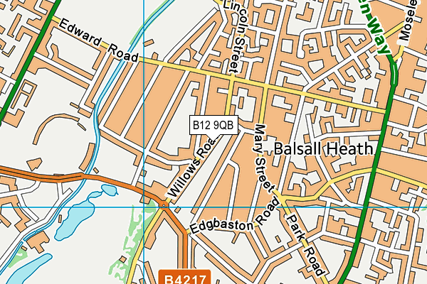 B12 9QB map - OS VectorMap District (Ordnance Survey) B12 9QB map - OS VectorMap District (Ordnance Survey)