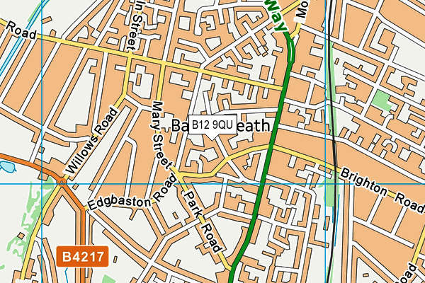 B12 9QU map - OS VectorMap District (Ordnance Survey) B12 9QU map - OS VectorMap District (Ordnance Survey)