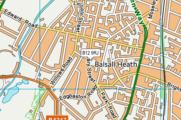 B12 9RJ map - OS VectorMap District (Ordnance Survey) B12 9RJ map - OS VectorMap District (Ordnance Survey)
