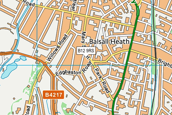 B12 9RS map - OS VectorMap District (Ordnance Survey) B12 9RS map - OS VectorMap District (Ordnance Survey)