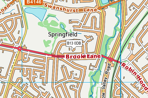 B13 0DB map - OS VectorMap District (Ordnance Survey) B13 0DB map - OS VectorMap District (Ordnance Survey)