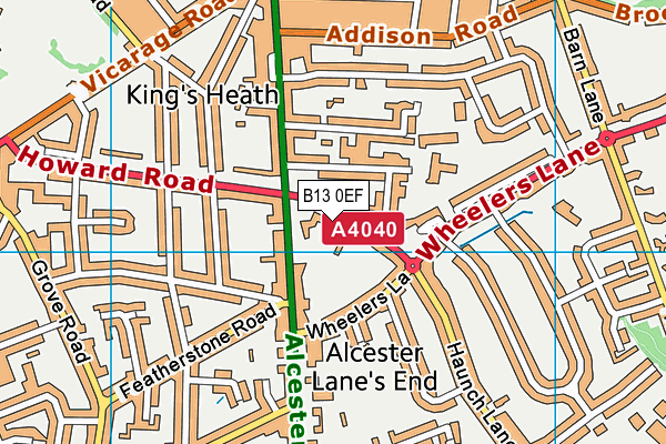 B13 0EF map - OS VectorMap District (Ordnance Survey) B13 0EF map - OS VectorMap District (Ordnance Survey)