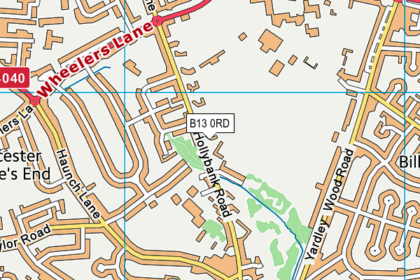 B13 0RD map - OS VectorMap District (Ordnance Survey) B13 0RD map - OS VectorMap District (Ordnance Survey)