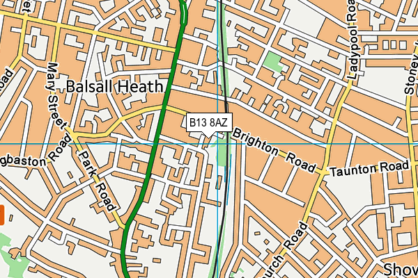 B13 8AZ map - OS VectorMap District (Ordnance Survey) B13 8AZ map - OS VectorMap District (Ordnance Survey)