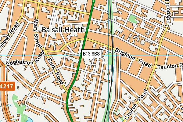 B13 8BS map - OS VectorMap District (Ordnance Survey) B13 8BS map - OS VectorMap District (Ordnance Survey)