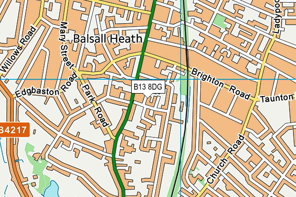 B13 8DG map - OS VectorMap District (Ordnance Survey) B13 8DG map - OS VectorMap District (Ordnance Survey)