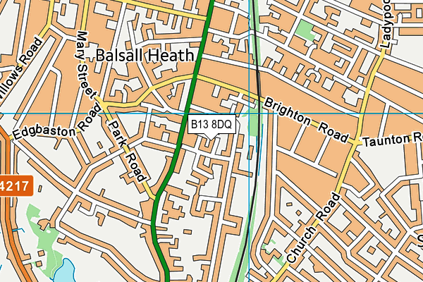 B13 8DQ map - OS VectorMap District (Ordnance Survey) B13 8DQ map - OS VectorMap District (Ordnance Survey)