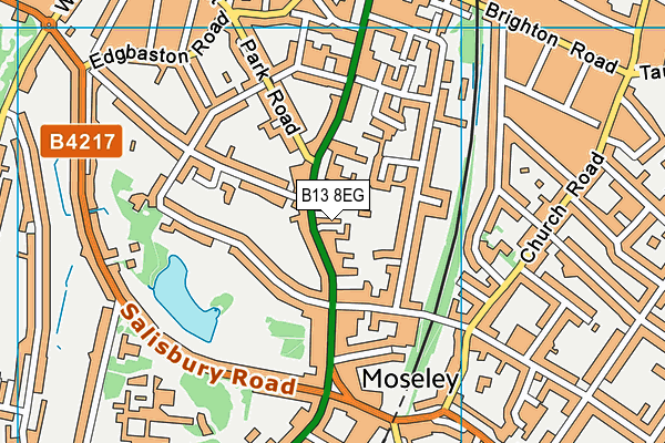 B13 8EG map - OS VectorMap District (Ordnance Survey) B13 8EG map - OS VectorMap District (Ordnance Survey)