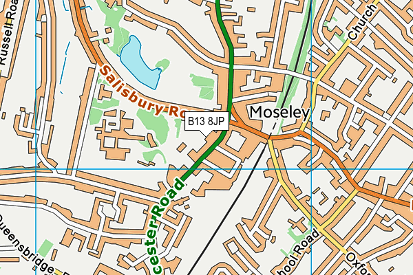 B13 8JP map - OS VectorMap District (Ordnance Survey) B13 8JP map - OS VectorMap District (Ordnance Survey)