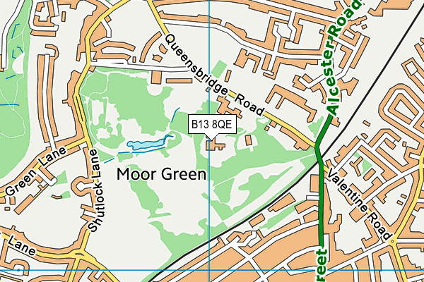 B13 8QE map - OS VectorMap District (Ordnance Survey) B13 8QE map - OS VectorMap District (Ordnance Survey)