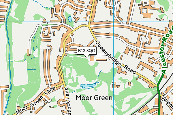 B13 8QG map - OS VectorMap District (Ordnance Survey) B13 8QG map - OS VectorMap District (Ordnance Survey)
