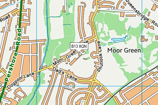 B13 8QN map - OS VectorMap District (Ordnance Survey) B13 8QN map - OS VectorMap District (Ordnance Survey)