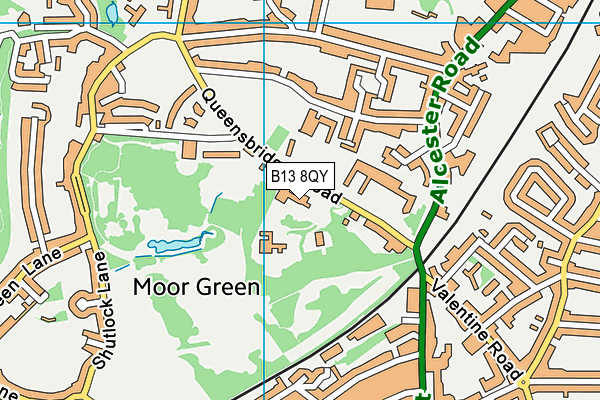 B13 8QY map - OS VectorMap District (Ordnance Survey) B13 8QY map - OS VectorMap District (Ordnance Survey)