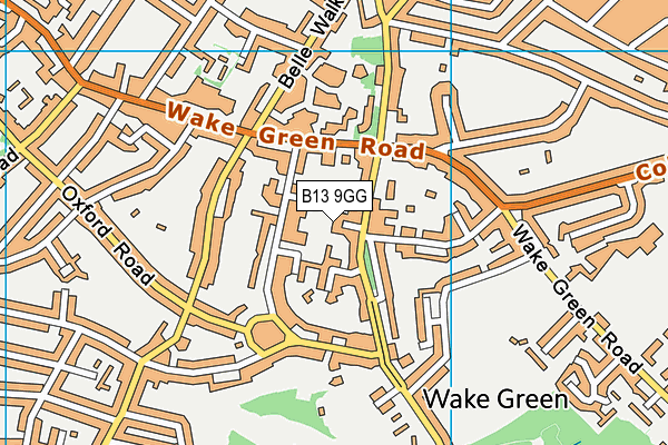 B13 9GG map - OS VectorMap District (Ordnance Survey) B13 9GG map - OS VectorMap District (Ordnance Survey)