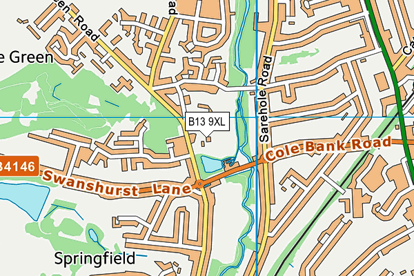 B13 9XL map - OS VectorMap District (Ordnance Survey) B13 9XL map - OS VectorMap District (Ordnance Survey)