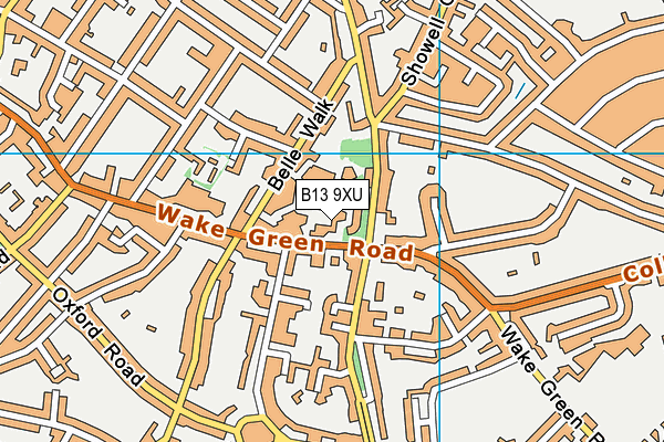 B13 9XU map - OS VectorMap District (Ordnance Survey) B13 9XU map - OS VectorMap District (Ordnance Survey)