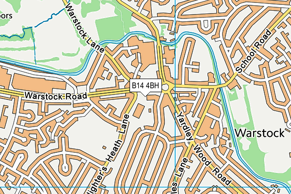 B14 4BH map - OS VectorMap District (Ordnance Survey) B14 4BH map - OS VectorMap District (Ordnance Survey)