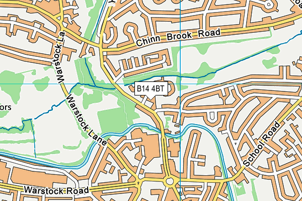 B14 4BT map - OS VectorMap District (Ordnance Survey) B14 4BT map - OS VectorMap District (Ordnance Survey)