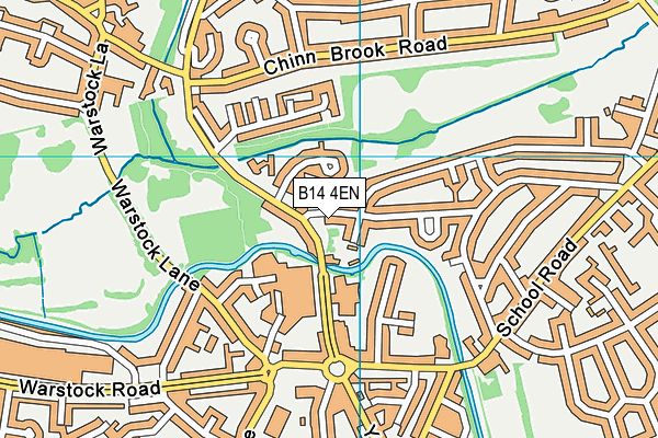 B14 4EN map - OS VectorMap District (Ordnance Survey) B14 4EN map - OS VectorMap District (Ordnance Survey)