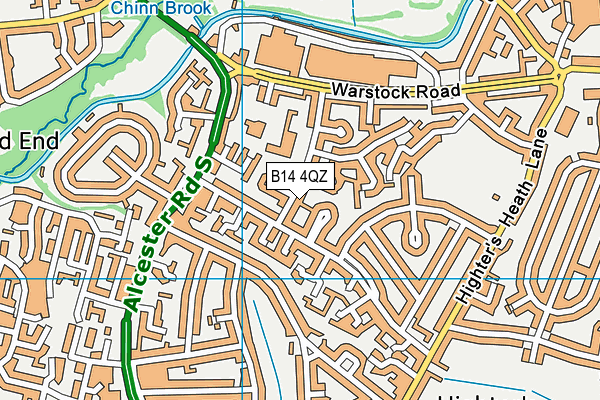 B14 4QZ map - OS VectorMap District (Ordnance Survey) B14 4QZ map - OS VectorMap District (Ordnance Survey)