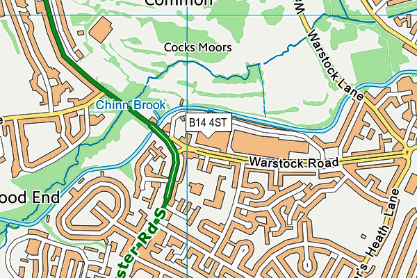 B14 4ST map - OS VectorMap District (Ordnance Survey) B14 4ST map - OS VectorMap District (Ordnance Survey)
