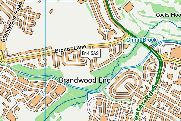 B14 5AS map - OS VectorMap District (Ordnance Survey) B14 5AS map - OS VectorMap District (Ordnance Survey)