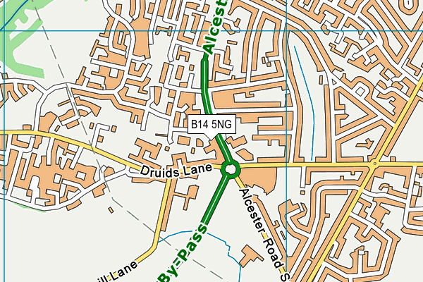 B14 5NG map - OS VectorMap District (Ordnance Survey) B14 5NG map - OS VectorMap District (Ordnance Survey)