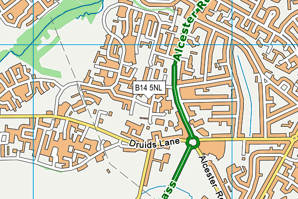 B14 5NL map - OS VectorMap District (Ordnance Survey) B14 5NL map - OS VectorMap District (Ordnance Survey)