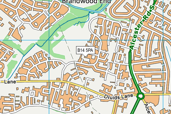 B14 5PA map - OS VectorMap District (Ordnance Survey) B14 5PA map - OS VectorMap District (Ordnance Survey)