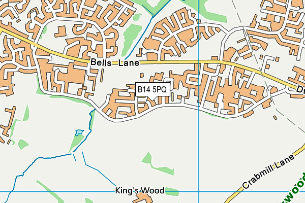 B14 5PQ map - OS VectorMap District (Ordnance Survey) B14 5PQ map - OS VectorMap District (Ordnance Survey)