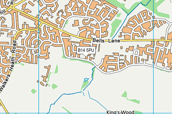 B14 5PU map - OS VectorMap District (Ordnance Survey) B14 5PU map - OS VectorMap District (Ordnance Survey)