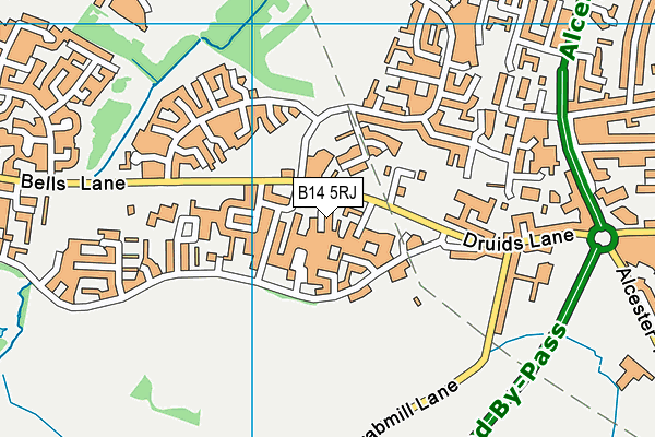 B14 5RJ map - OS VectorMap District (Ordnance Survey) B14 5RJ map - OS VectorMap District (Ordnance Survey)