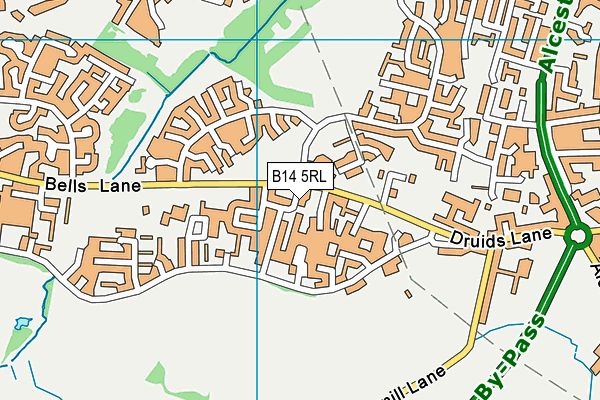 B14 5RL map - OS VectorMap District (Ordnance Survey) B14 5RL map - OS VectorMap District (Ordnance Survey)