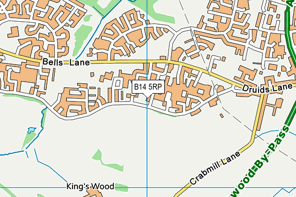 B14 5RP map - OS VectorMap District (Ordnance Survey) B14 5RP map - OS VectorMap District (Ordnance Survey)