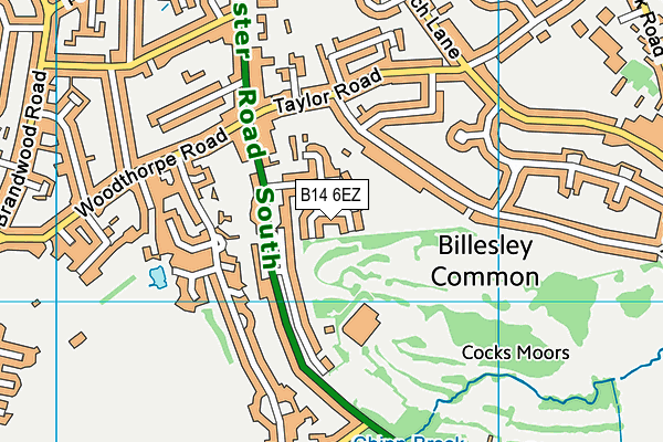 B14 6EZ map - OS VectorMap District (Ordnance Survey) B14 6EZ map - OS VectorMap District (Ordnance Survey)