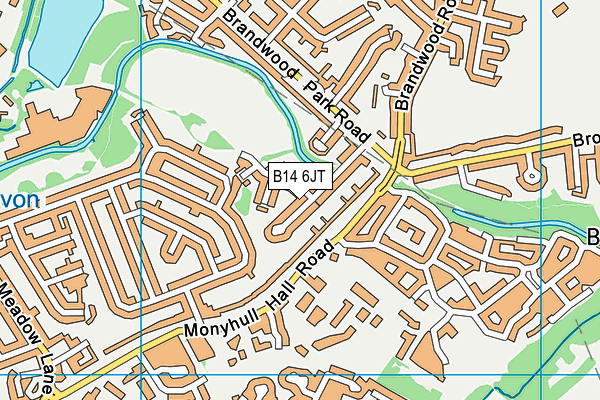 B14 6JT map - OS VectorMap District (Ordnance Survey) B14 6JT map - OS VectorMap District (Ordnance Survey)