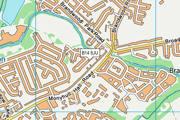 B14 6JU map - OS VectorMap District (Ordnance Survey) B14 6JU map - OS VectorMap District (Ordnance Survey)
