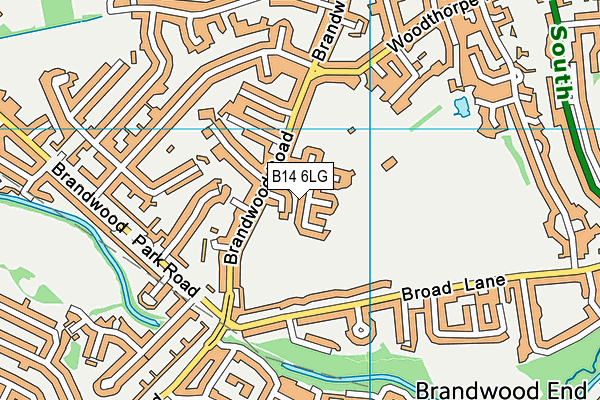 B14 6LG map - OS VectorMap District (Ordnance Survey) B14 6LG map - OS VectorMap District (Ordnance Survey)