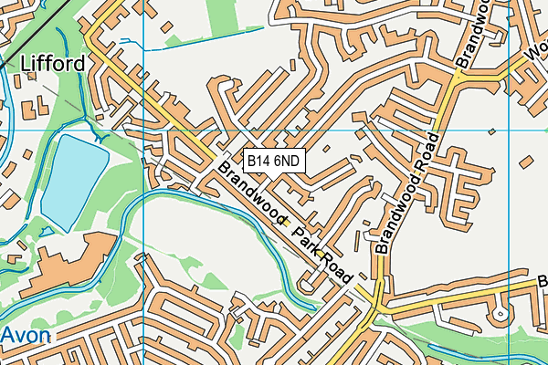 B14 6ND map - OS VectorMap District (Ordnance Survey) B14 6ND map - OS VectorMap District (Ordnance Survey)