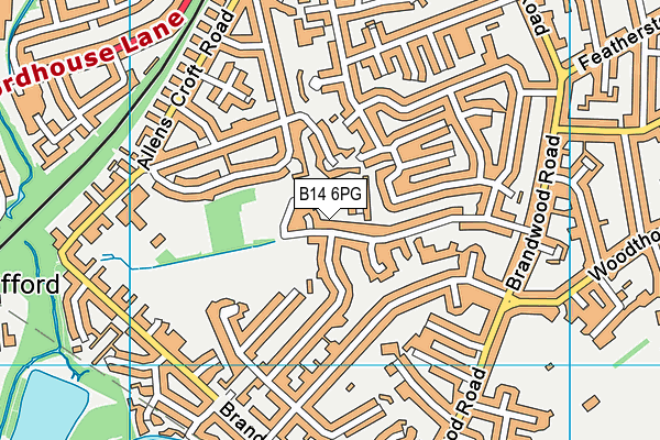 B14 6PG map - OS VectorMap District (Ordnance Survey) B14 6PG map - OS VectorMap District (Ordnance Survey)