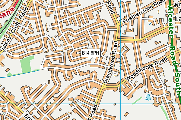 B14 6PH map - OS VectorMap District (Ordnance Survey) B14 6PH map - OS VectorMap District (Ordnance Survey)