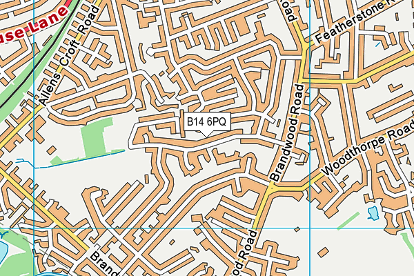 B14 6PQ map - OS VectorMap District (Ordnance Survey) B14 6PQ map - OS VectorMap District (Ordnance Survey)