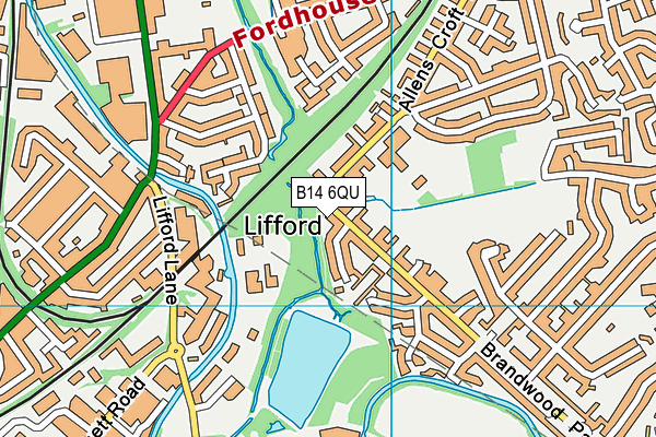 B14 6QU map - OS VectorMap District (Ordnance Survey) B14 6QU map - OS VectorMap District (Ordnance Survey)