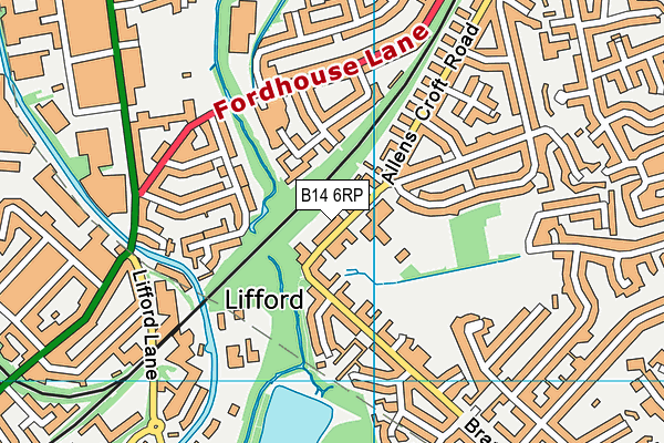 B14 6RP map - OS VectorMap District (Ordnance Survey) B14 6RP map - OS VectorMap District (Ordnance Survey)
