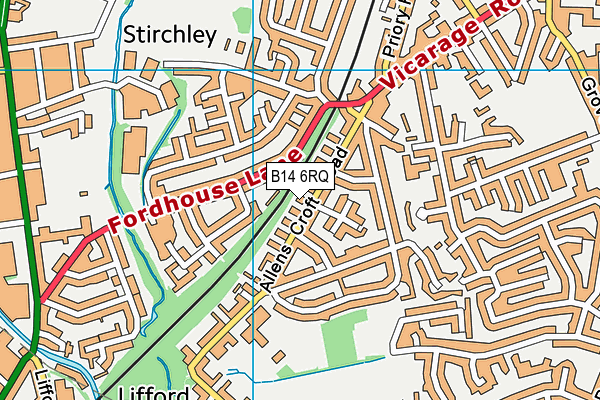 B14 6RQ map - OS VectorMap District (Ordnance Survey) B14 6RQ map - OS VectorMap District (Ordnance Survey)
